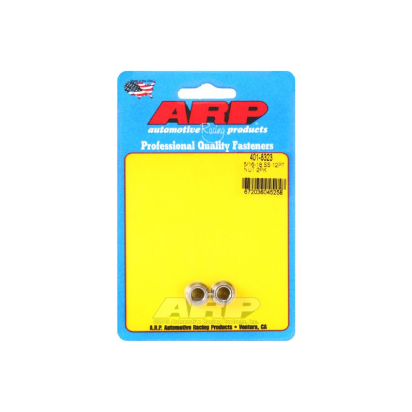 ARP ARP401-8323 12pt SS Nut 5/16-18  2pk