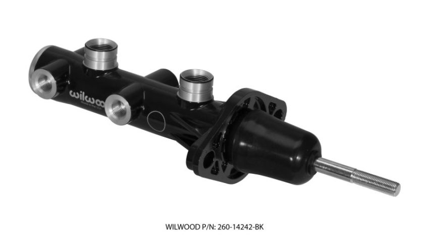 Wilwood 260-14242-BK Tandem Remote Master Cylinder - 15/16in Bore Black