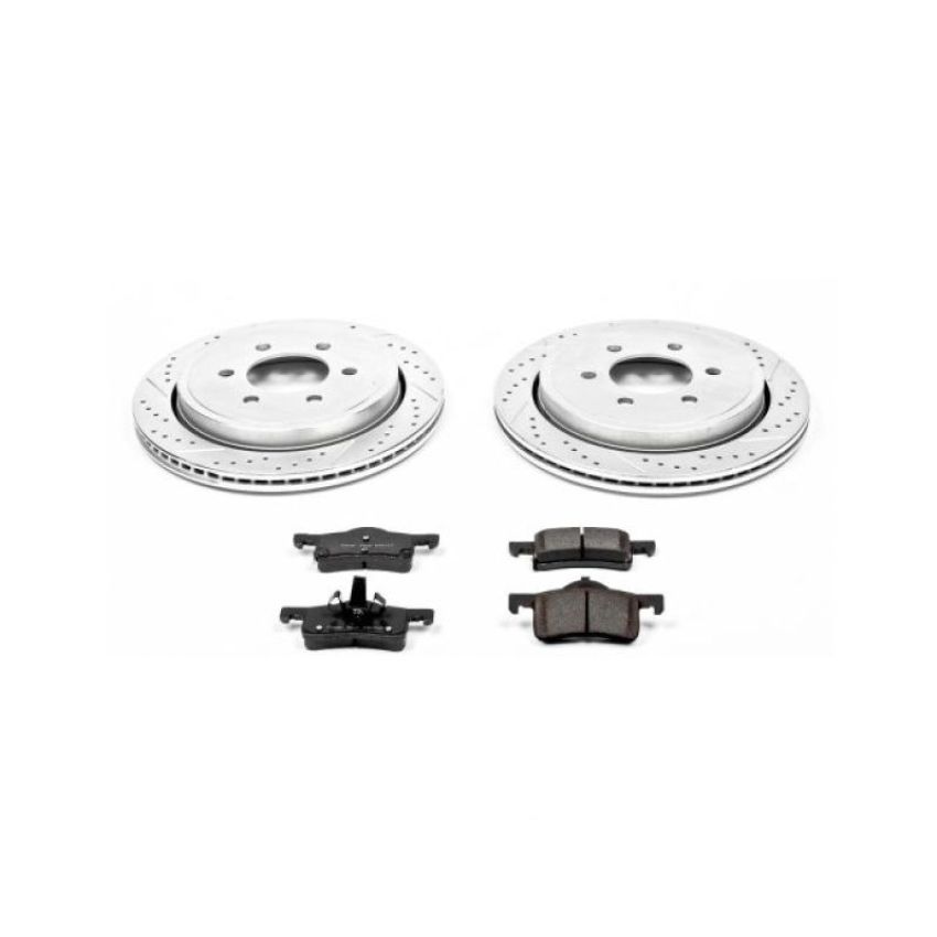 PowerStop K1935 Z23 Daily Driver Carbon-Fiber Ceramic Brake Pad and Drilled & Slotted Rotor Kit