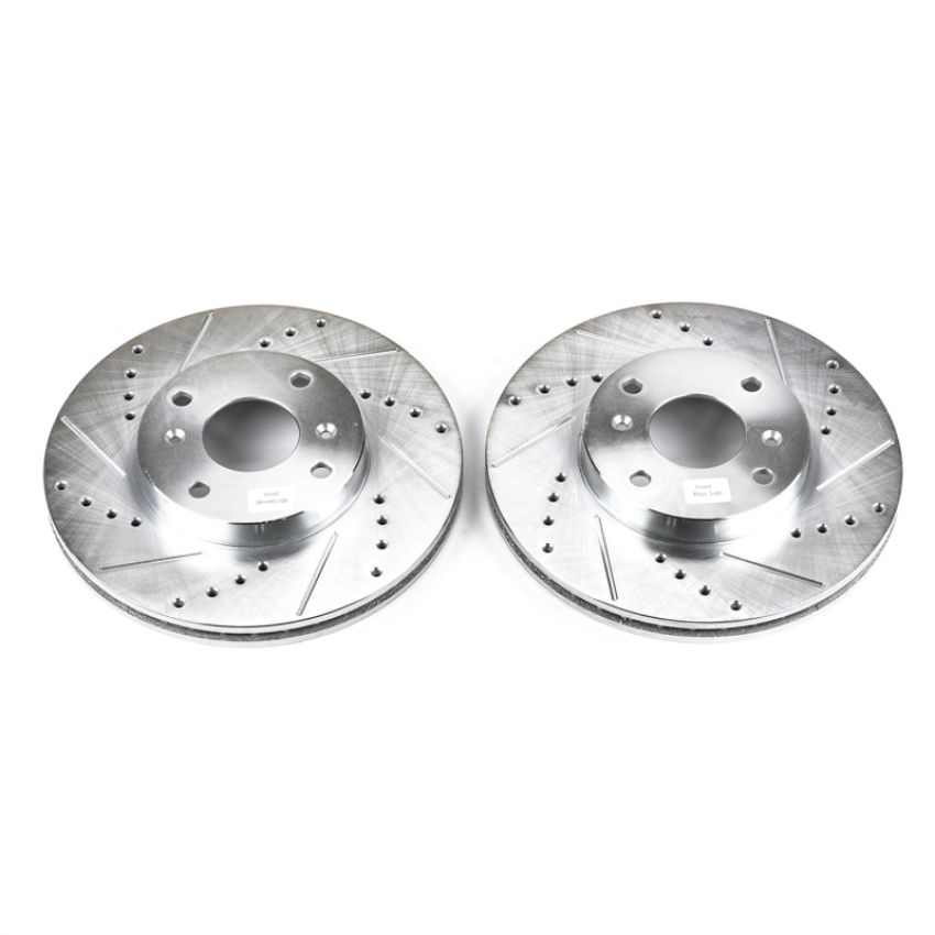PowerStop JBR795XPR PowerStop Evolution Performance Drilled, Slotted & Plated Brake Rotor Pair