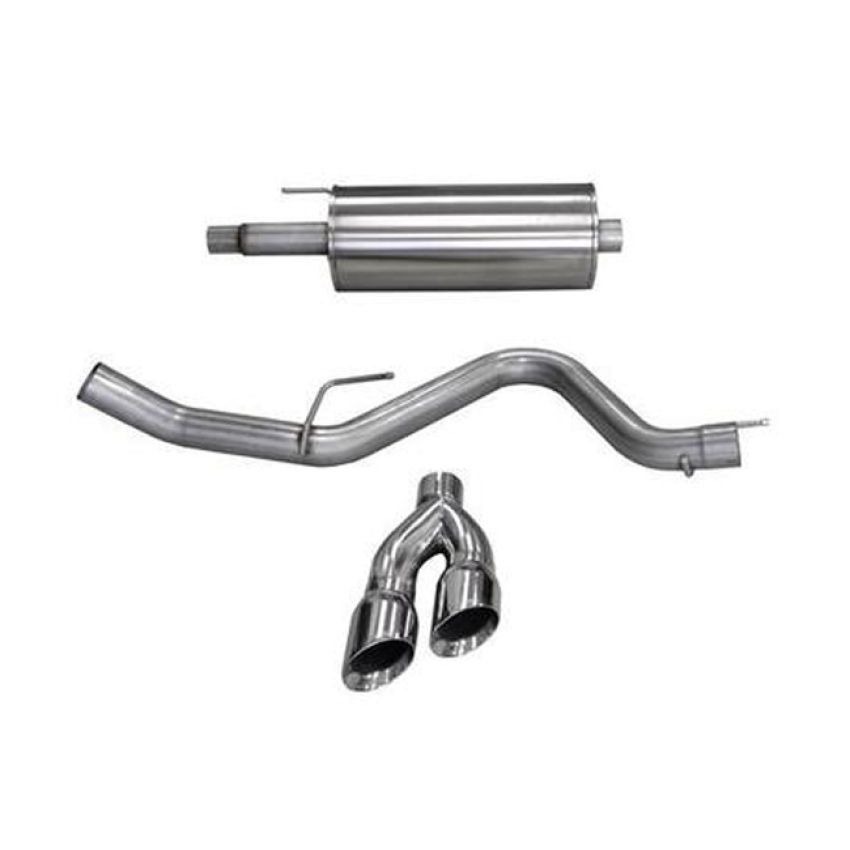 CORSA Performance 14837 Corsa 15-20 Ford F-150 5.0L V8 (Super Crew Cab) Polished Sport Single Side Dual 4in Tips CB Exhaust