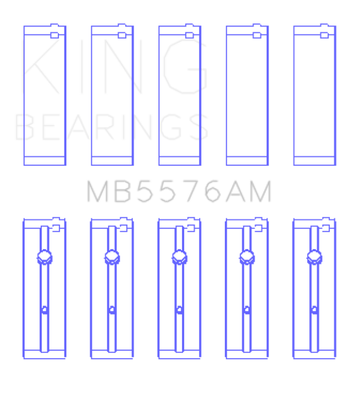 King Engine Bearings MB5576AM1.0 Ford J4B/J4C (Size +1.0mm) Main Bearing Set