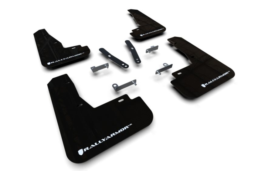 Rally Armor MF91-UR-BLK-WH Black Mud Flap/White Logo