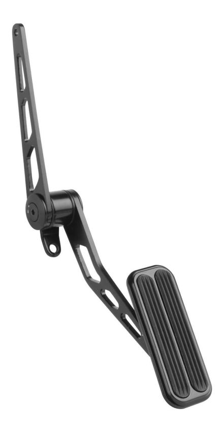 LOKAR LOKXSG-6007 Blk Steel Spring-Loaded Throttle Pedal w/Rubber