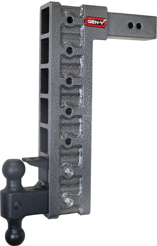 GEN-Y Hitch GH-627 Gen-Y Mega Duty 2.5in Shank 18in Drop 21K Hitch w/GH-061 Dual-Ball/Pintle Lock/Stabilizer Kit