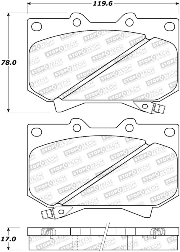 Stoptech 308.08120 Street Brake Pads