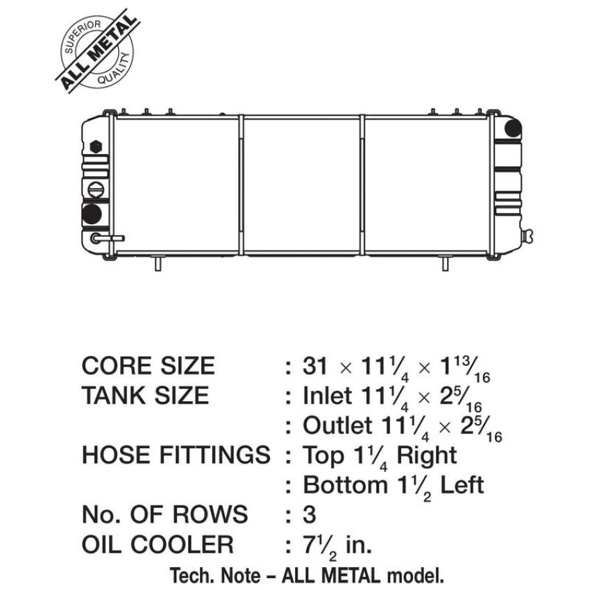 CSF 2572 Radiator