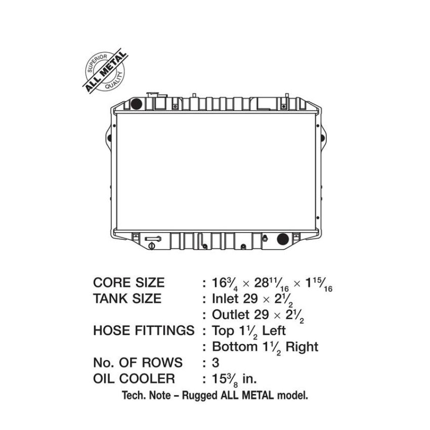 CSF 2709 Radiator