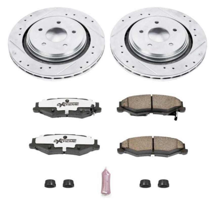 PowerStop K5159-26 Z26 Street Performance Ceramic Brake Pad and Drilled & Slotted Rotor Kit