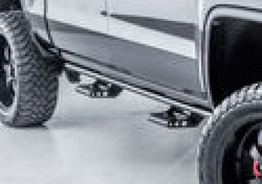 N-Fab T154RKRQCS4 RKR Step System 16-17 Toyota Tacoma Access Cab - Tex. Black - 1.75in