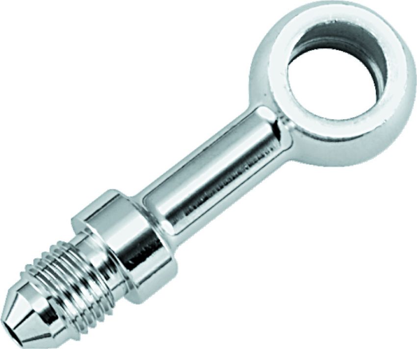 TwinPower 035955 Twin Power Chrome Brake Fitting 3/8 Inch X AN3 Straight Banjo Adaptor