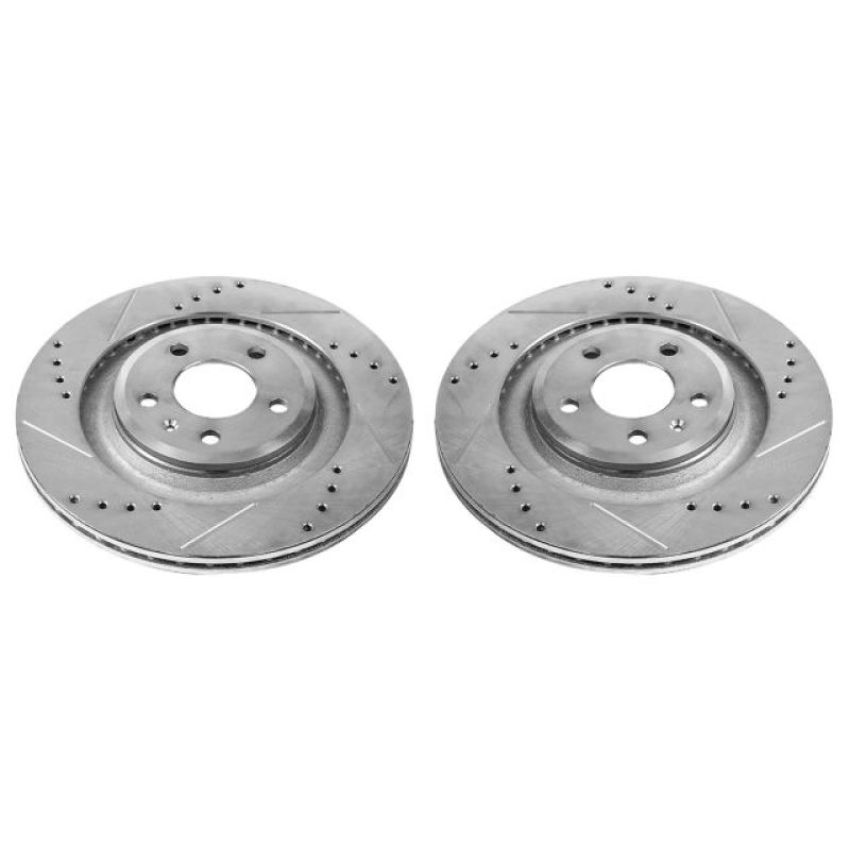 PowerStop EBR1015XPR PowerStop Evolution Performance Drilled, Slotted & Plated Brake Rotor Pair