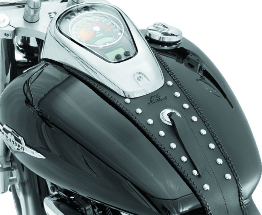 Mustang Motorcycle 93172 Mustang 05-08 Suzuki VL800 Volusia, Boulevard C50 Tank Bib w/Studs - Black