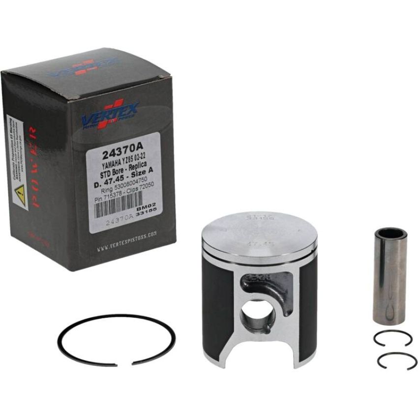 Vertex Pistons 24370A Vertex Piston 02-24 Yamaha YZ 85 85cc Cast Replica Piston Kit