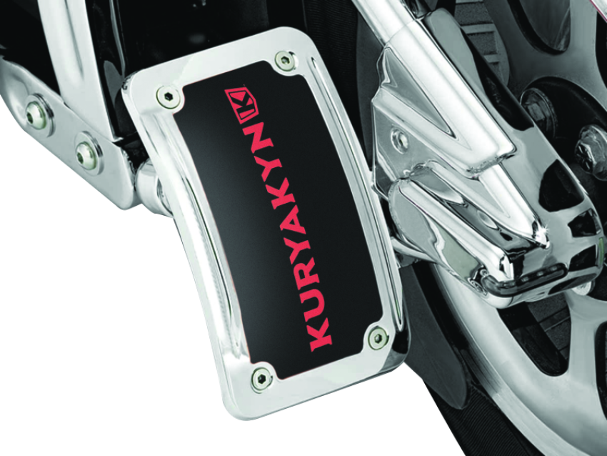 Kuryakyn 9251 Lighted Curved Vertical Side Mount License Plate Holder