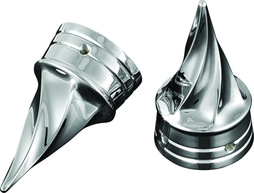 Kuryakyn 1217 Twisted Axle Caps Chrome