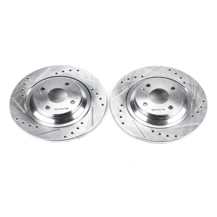 PowerStop JBR951XPR PowerStop Evolution Performance Drilled, Slotted & Plated Brake Rotor Pair
