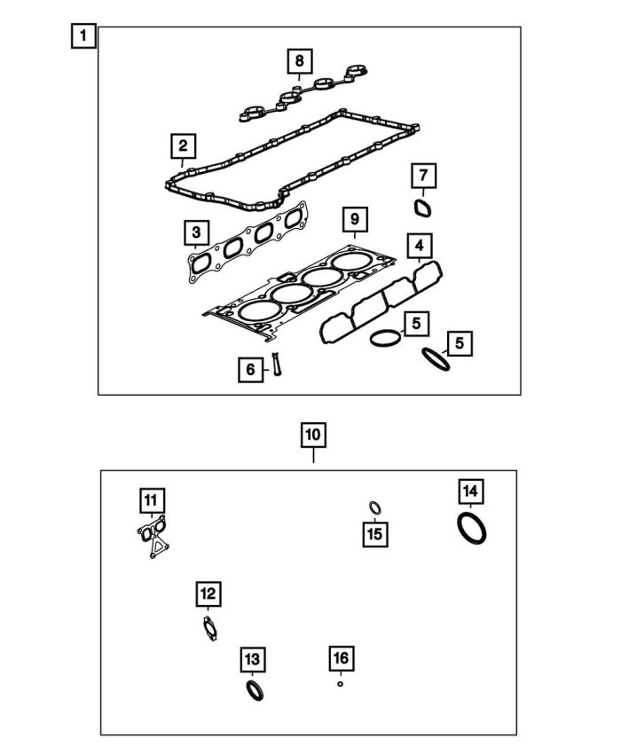 Mopar 4884572AA Engine Coolant Outlet Gasket