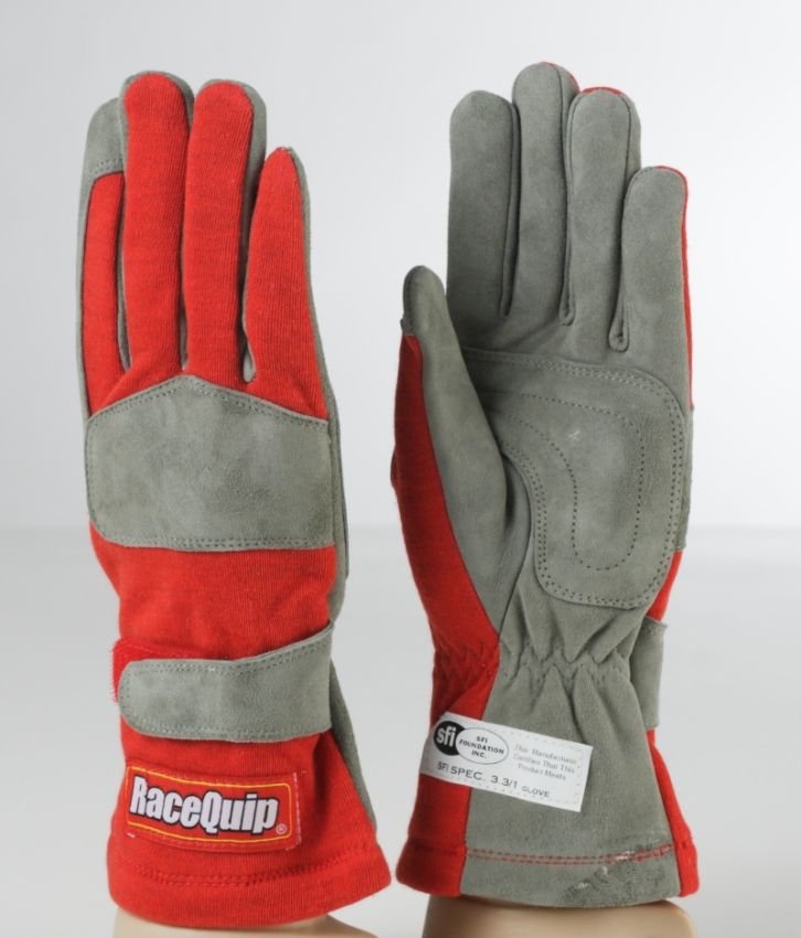 Racequip 351013 Red 1-Layer SFI-1 Glove - Medium