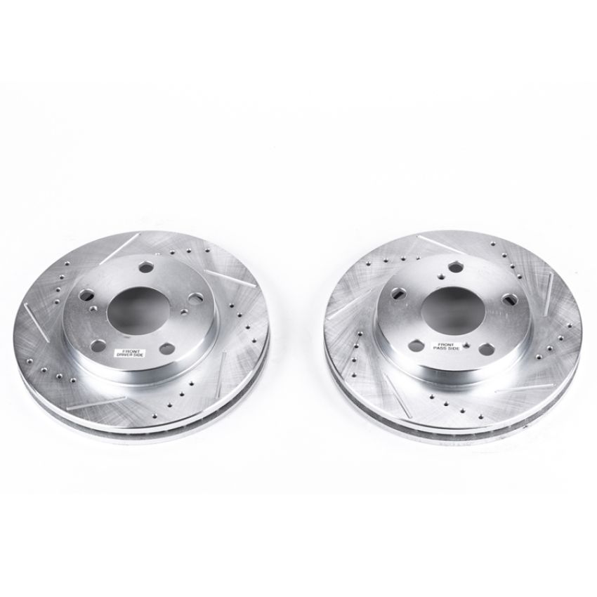 PowerStop JBR711XPR PowerStop Evolution Performance Drilled, Slotted & Plated Brake Rotor Pair