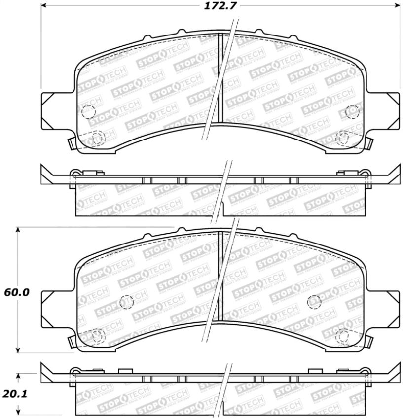 Stoptech 308.09740 Street Brake Pads
