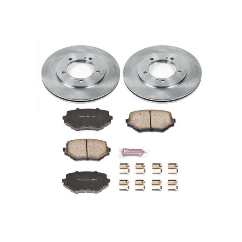 PowerStop KOE5109 OE Stock Replacement Low-Dust Ceramic Brake Pad and Rotor Kit