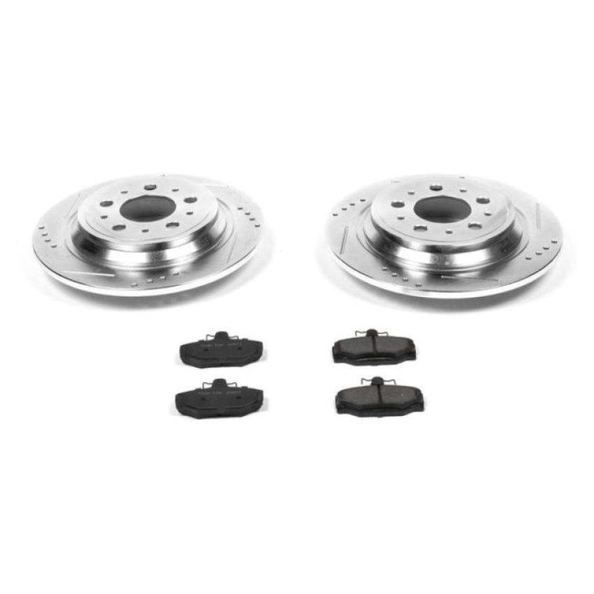 PowerStop K3139 Z23 Daily Driver Carbon-Fiber Ceramic Brake Pad and Drilled & Slotted Rotor Kit