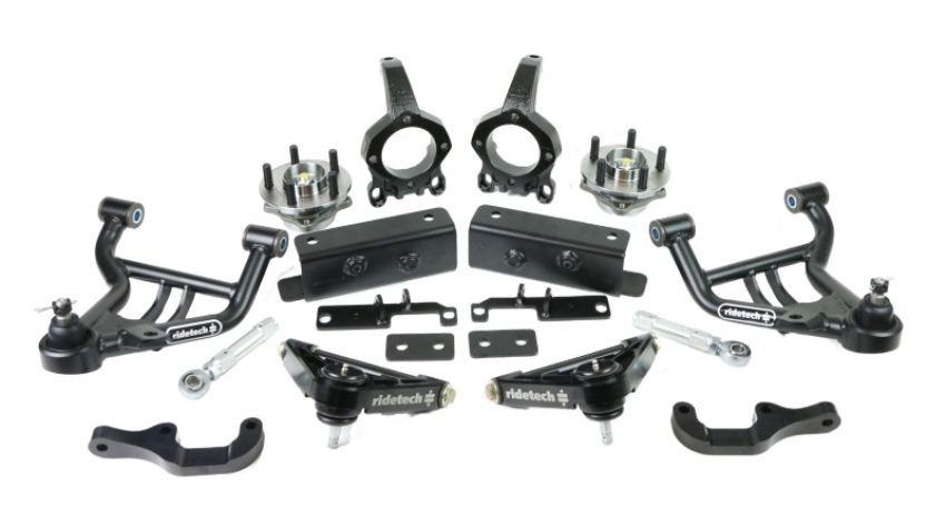 Ridetech 12122650 Front SLA Suspension System for 1979-1993 Mustang with aftermarket k-member.