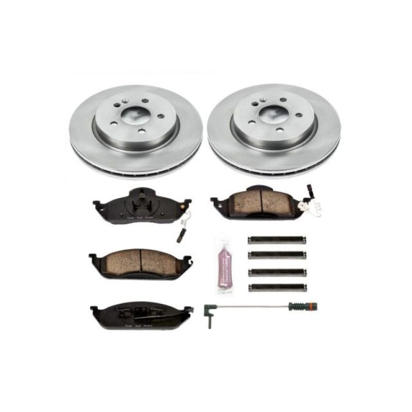 PowerStop KOE864 OE Stock Replacement Low-Dust Ceramic Brake Pad and Rotor Kit