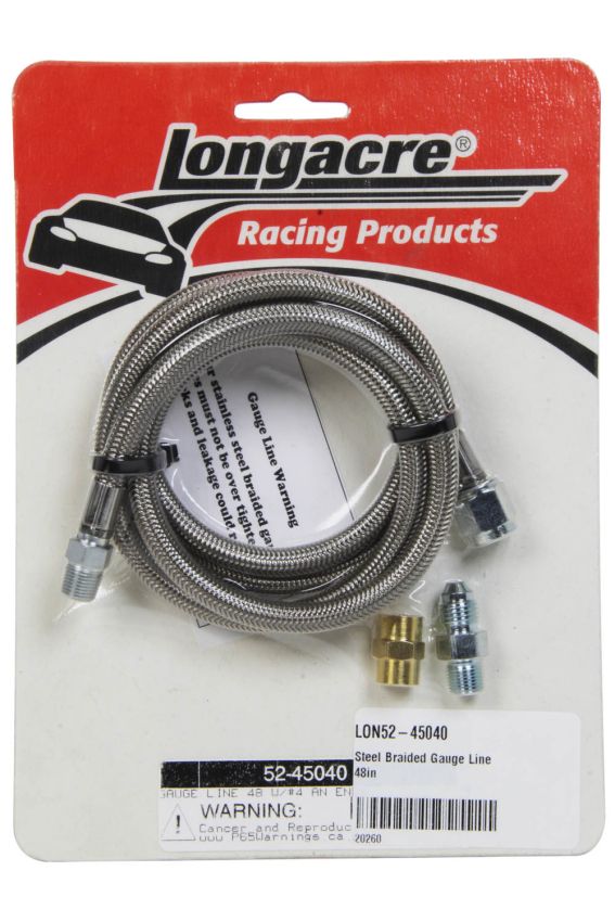 LONGACRE LON52-45040 Steel Braided Gauge Line 48in