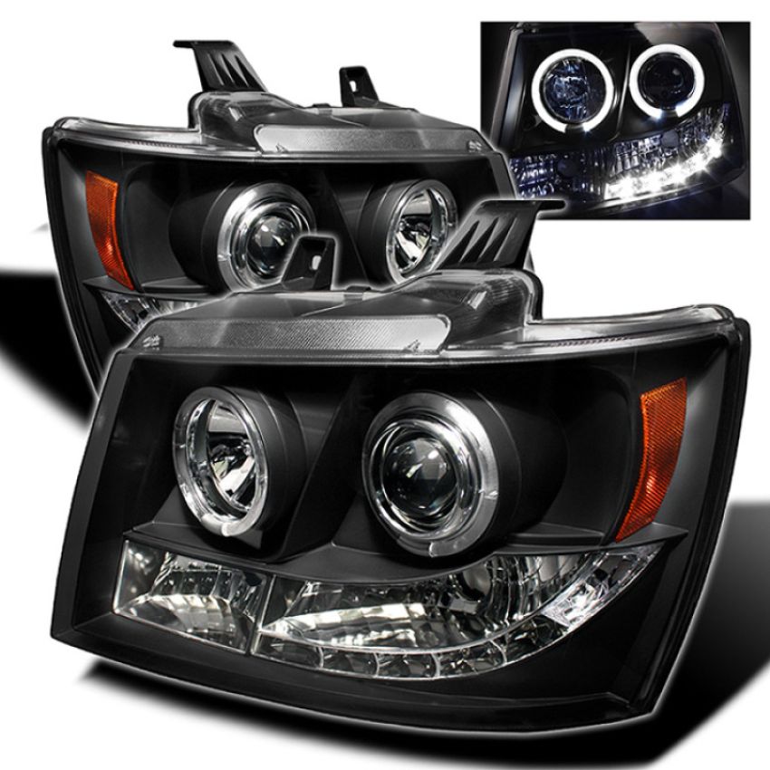 SPYDER 5009647 Projector Headlights - LED Halo - Black