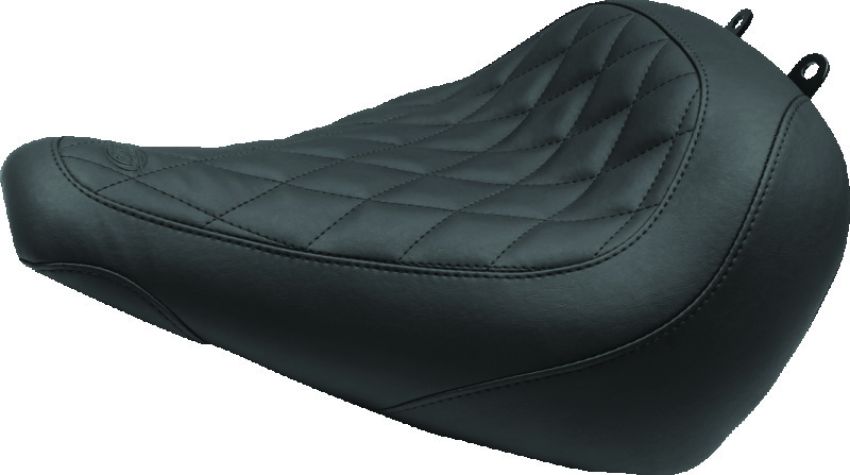 Mustang Motorcycle 83026 Mustang 18-21 Harley Fat Boy Wide Tripper Solo Seat Diamond Stitch - Black