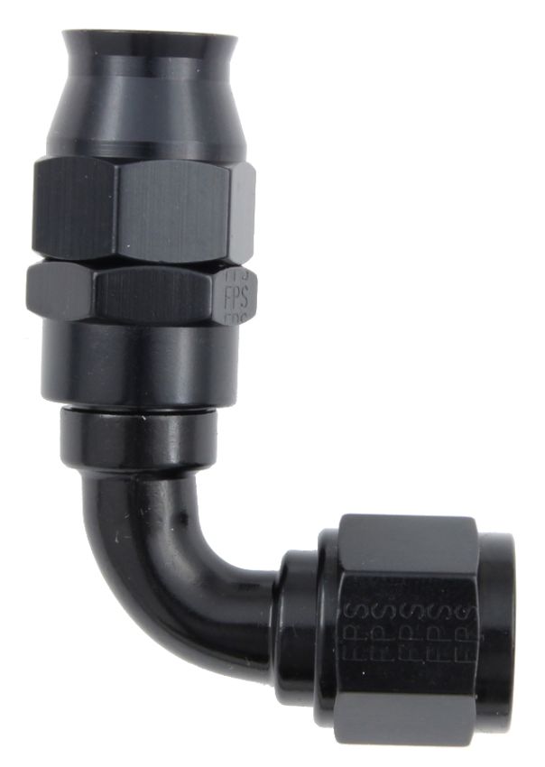 FRAGOLA FRG689006-BL Hose Fitting #6 90 Deg PTFE Black