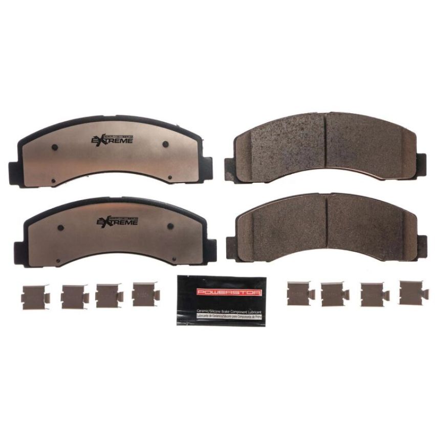 PowerStop Z36-2087 PowerStop - Z36 Truck and SUV Carbon-Fiber Ceramic Brake Pads with Hardware Kit