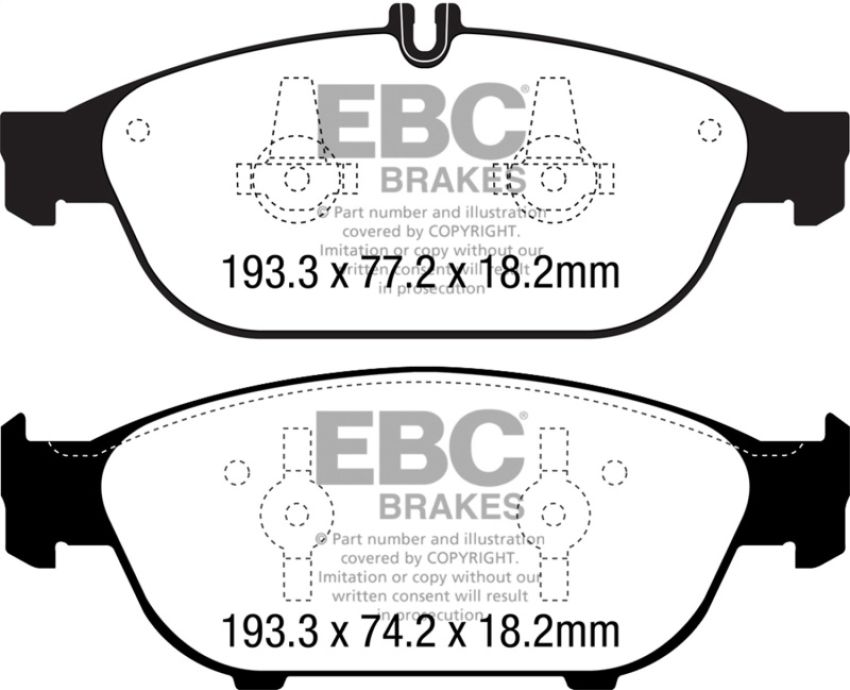 EBC Brakes DP32169C Redstuff Ceramic Low Dust Brake Pads