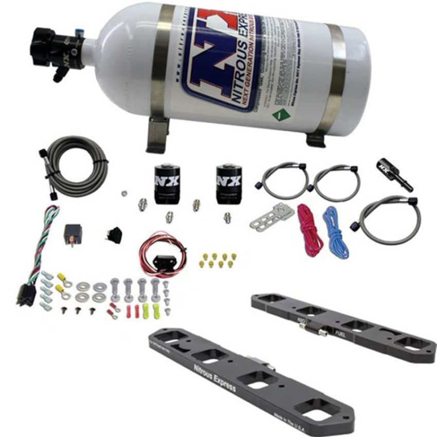 Nitrous Express 20958-10 Direct Port Plate System For 5.7,6.1 and 6.4 Hemi W/ 10Lb Bottle