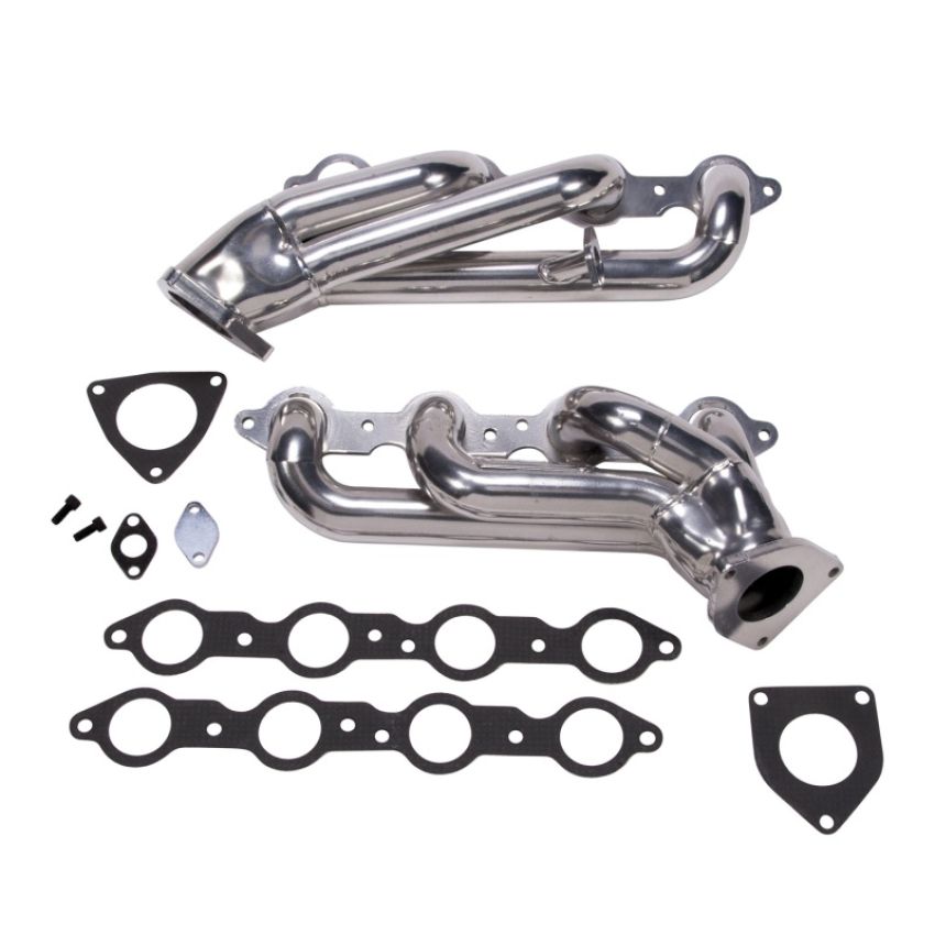 BBK Performance Parts 40060 1999-2013 GM TRUCK/SUV 6.0L 1-3/4 SHORTY HEADERS (POLISHED SILVER CERAMIC)