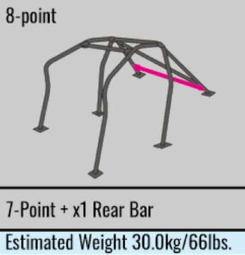 Cusco 220 270 G20 SFTY21 2-Passenger 8-Point BLK Around Dash Roll Cage 89-94 Nissan Silvia (S13)