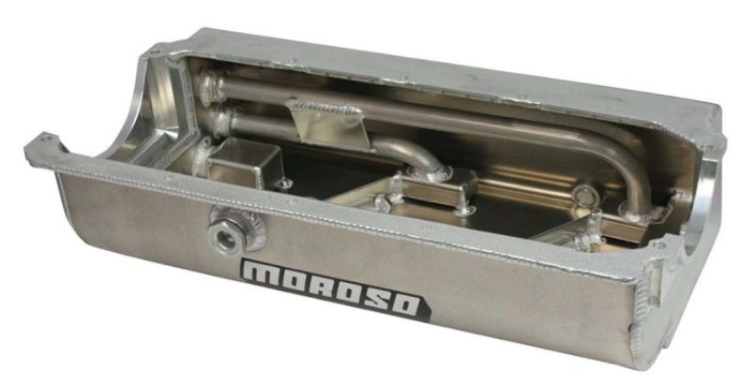 Moroso 21551 Dart/Brodix Small Block (w/Three Pick Ups) Sprint Car Dry Sump 6.5in Aluminum Oil Pan