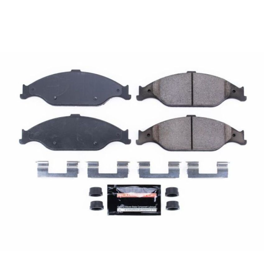 PowerStop Z23-804 PowerStop - Z23 Daily Driver Carbon-Fiber Ceramic Brake Pads with Hardware Kit