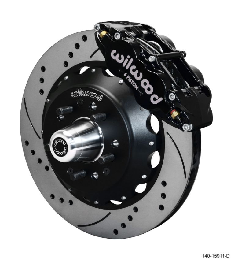 Wilwood 140-15911-D Narrow Superlite 6R Front Big Brake Kit 14.00in SRP Drilled and Slotted Rotor - Black