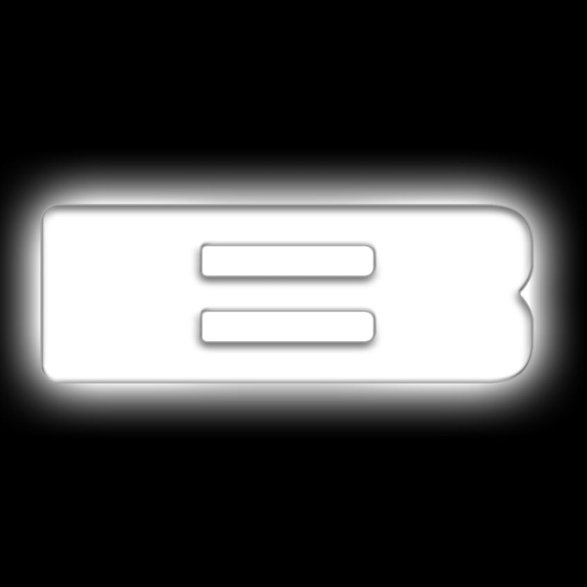 Oracle Lighting 3140-B-001 Universal Illuminated LED Letter Badges - Matte White Surface Finish - B