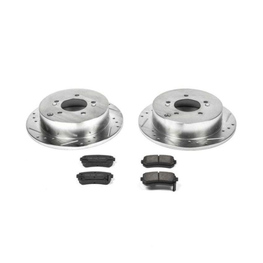 PowerStop K5394 Z23 Daily Driver Carbon-Fiber Ceramic Brake Pad and Drilled & Slotted Rotor Kit