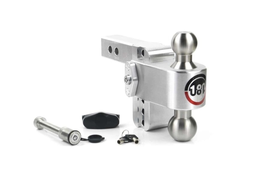 Weigh Safe LTB4-2-KA 180 Hitch 4in Drop Hitch & 2in Shank (10K/12.5K GTWR) w/WS05 - Aluminum