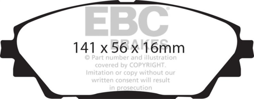 EBC Brakes DP62185 6000 Series Greenstuff Truck/SUV Brakes Disc Pads