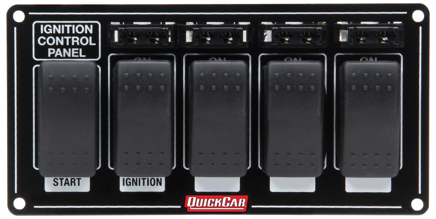QUICKCAR RACING PRODUCTS QRP52-863 Ignition Panel w/ Rocker Switches & Fuses