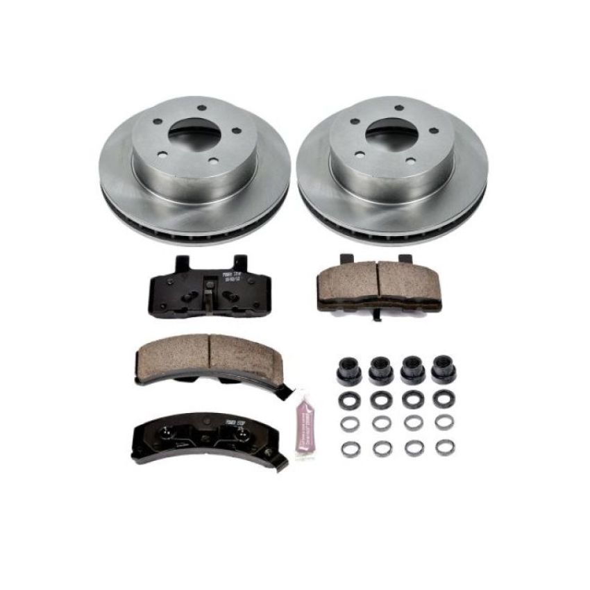 PowerStop KOE4873 OE Stock Replacement Low-Dust Ceramic Brake Pad and Rotor Kit
