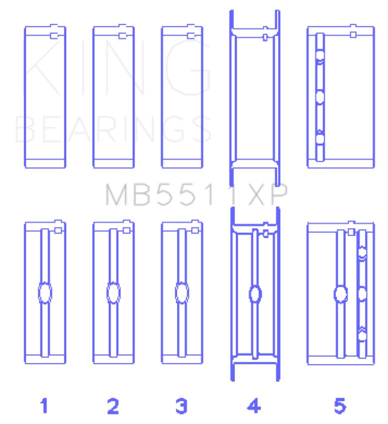 King General Motors 326 / 350 / 389 / 400 3 Inch Main Bearing Set