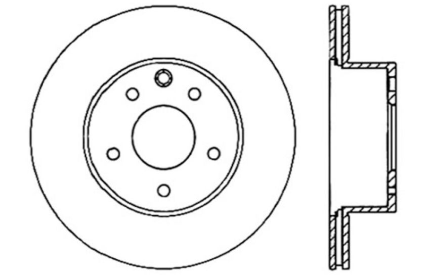 StopTech 08-12 Infinity EX35 Cryo Drilled Sport Rear Right Rotor