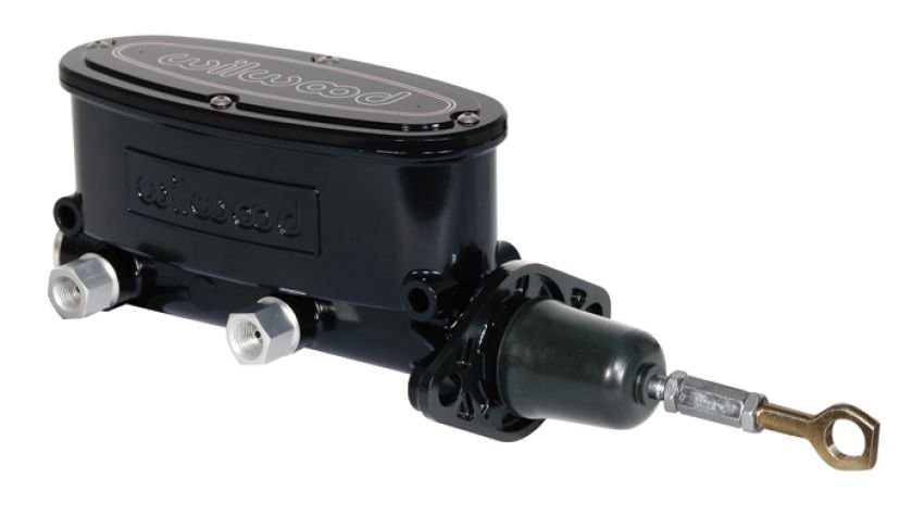 Wilwood 260-12900-BK High Volume Tandem M/C - 7/8in Bore Black-W/Pushrod - Early Mustang
